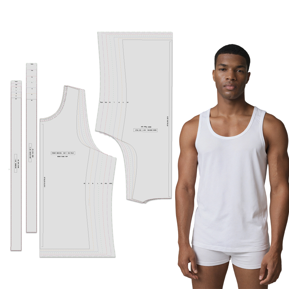 Textile Sewing Patterns - Sewing patterns for men's sports vest
