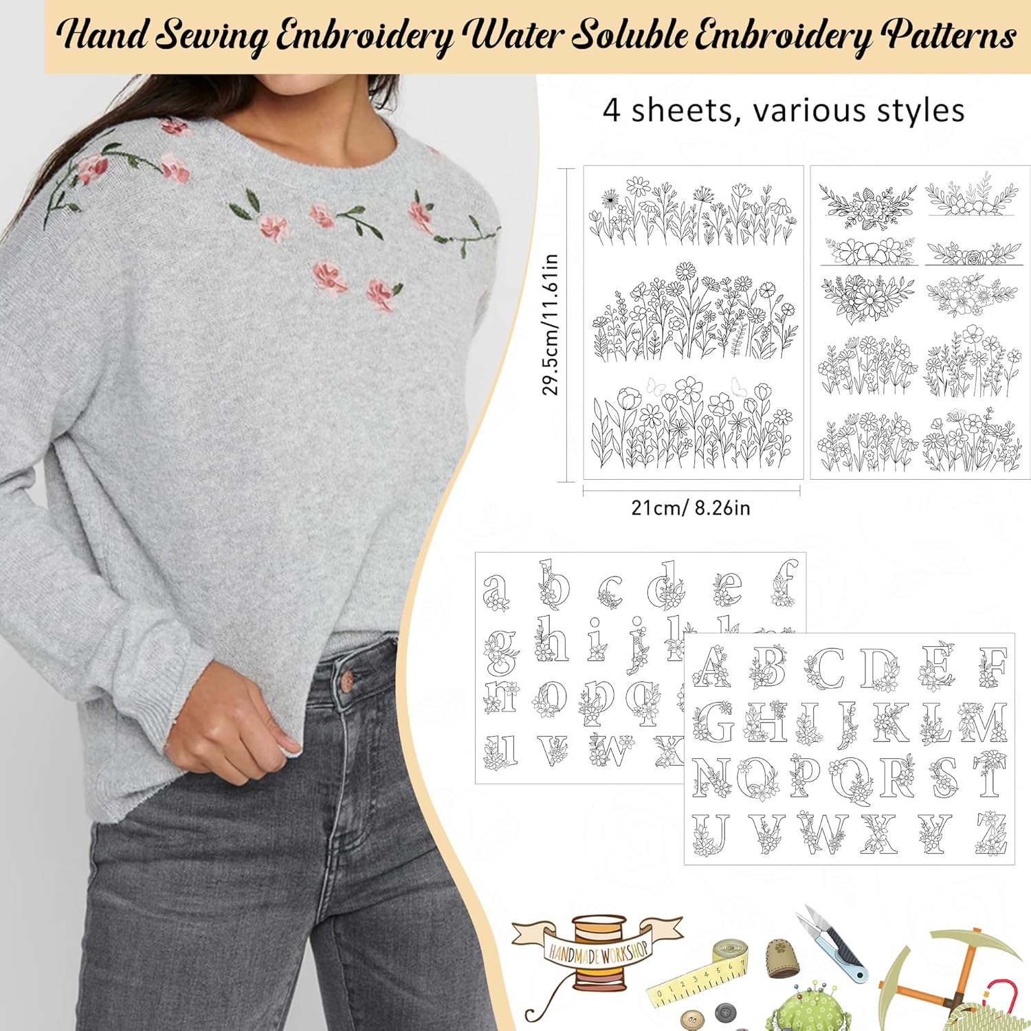 Stick And Stitch Wildflower Le - Textile Sewing Patterns 评论和价格