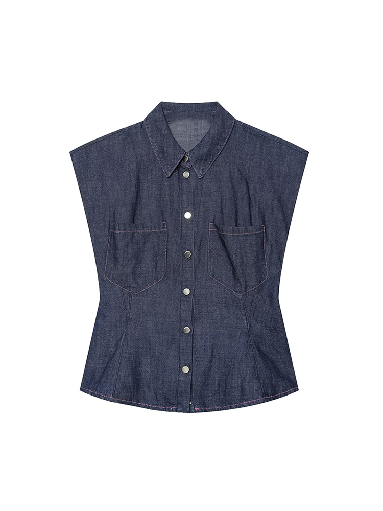 TFMLN Women Denim Pant Set Chi - Shoulder Pad Set In 评论和价格