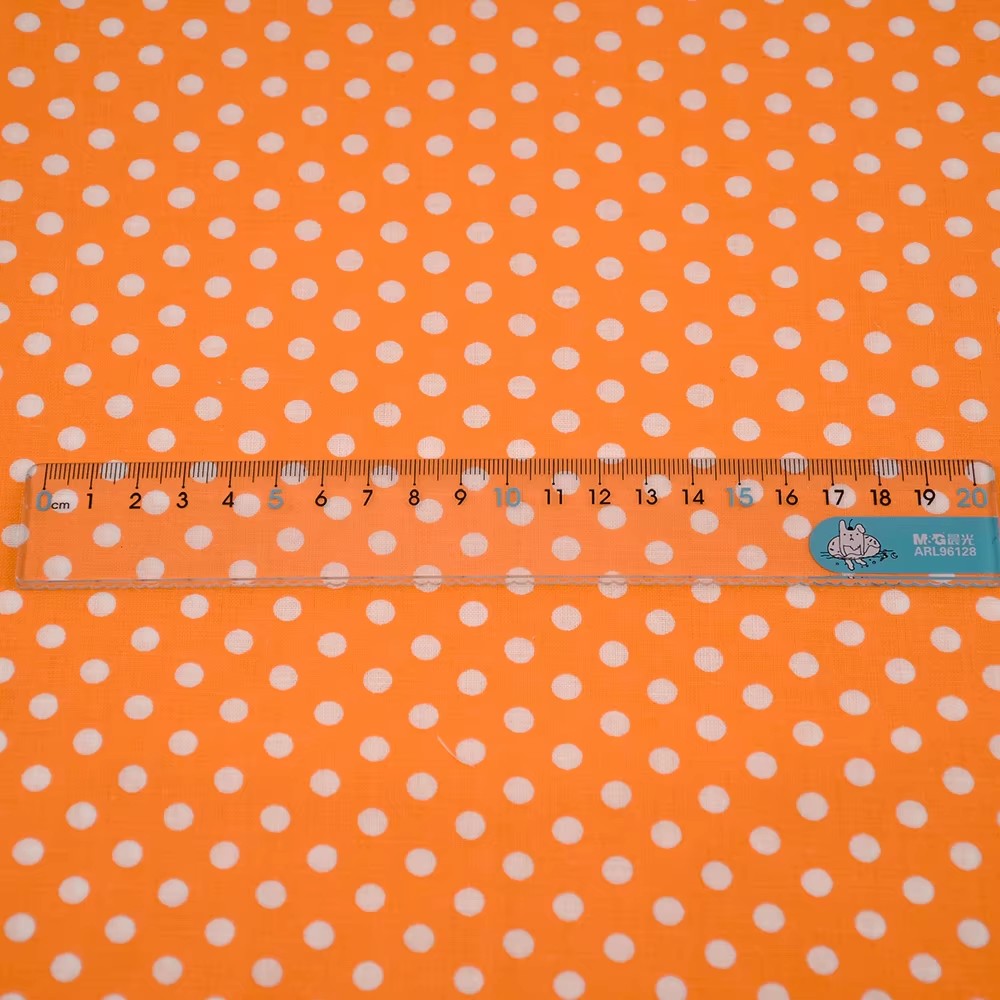 50X150CM White Orange Polka Do - Textile For Sewing 评论和价格