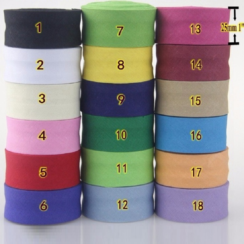 25mm Cotton Folded Bias Tape I - Binding Tape Bias 评论和价格