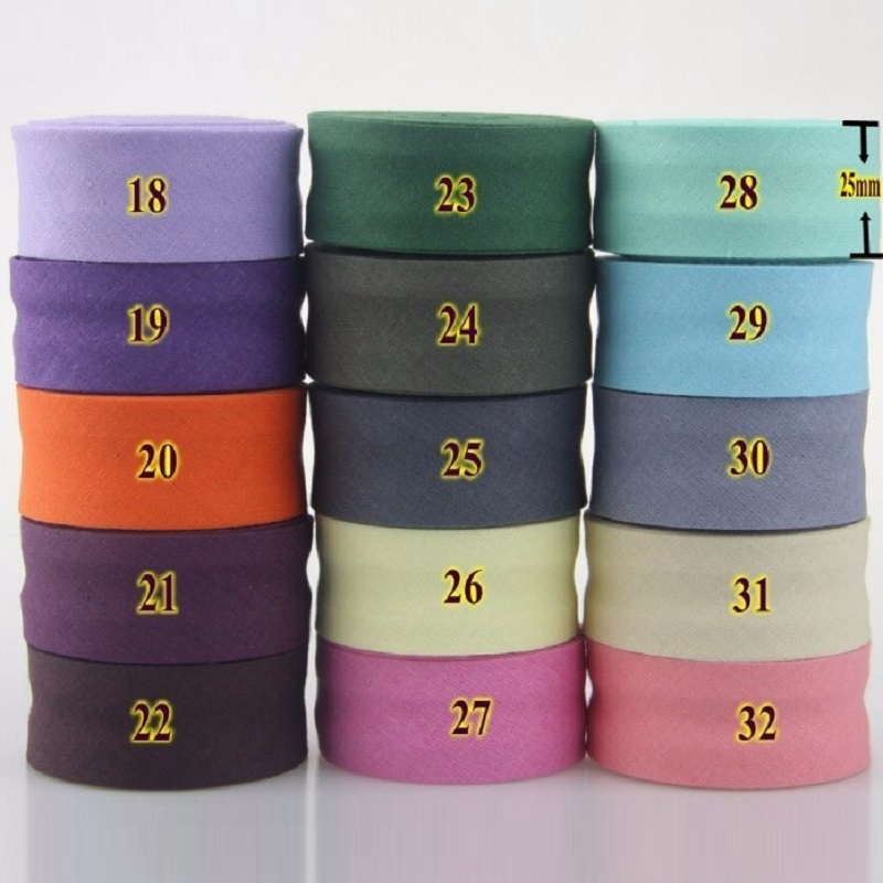 25mm Cotton Folded Bias Tape I - Binding Tape Bias 评论和价格