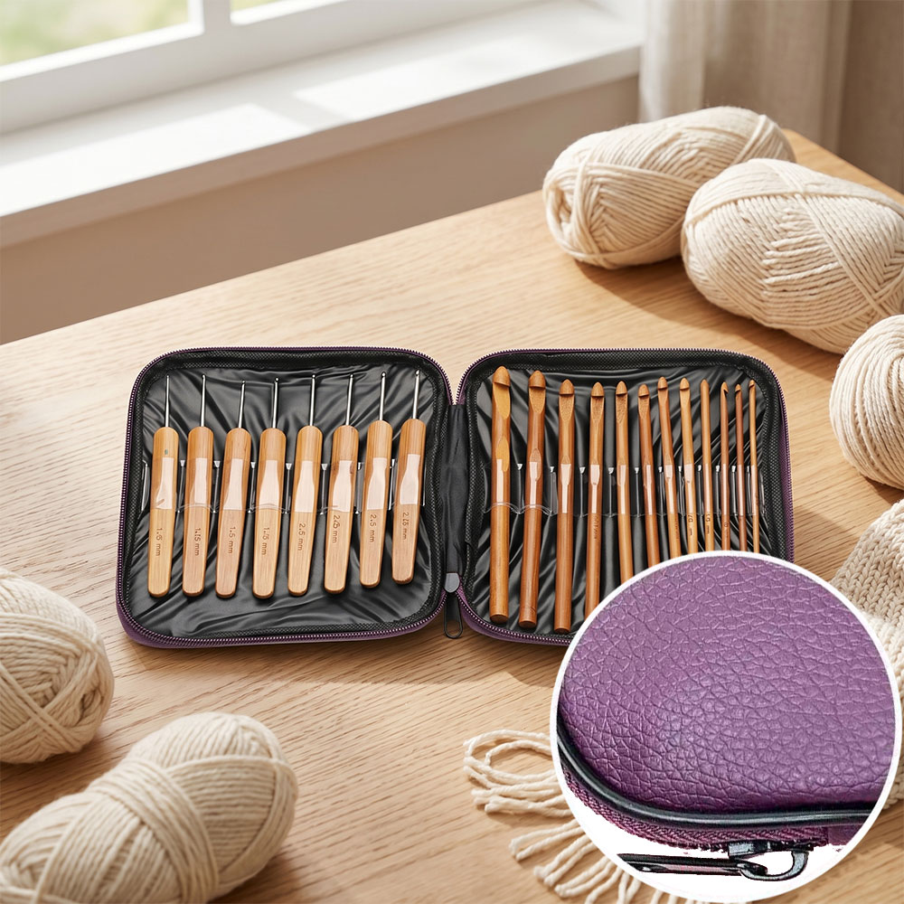 74pcs Bamboo Crochet Hooks Set - Sewing Kit 评论和价格