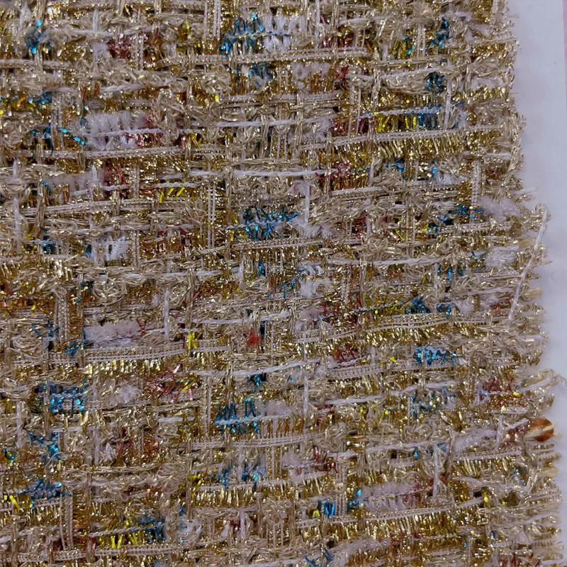 Gold Wire and Sequin Yarn-Dyed - Sewing Tweed 评论和价格