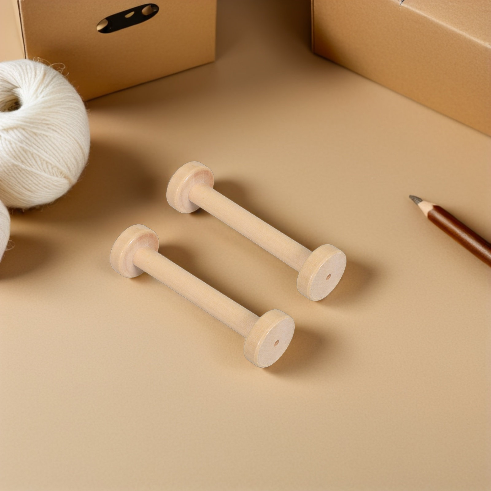 5Pcs Wooden Spools Natural Vin - Textile For Sewing 评论和价格
