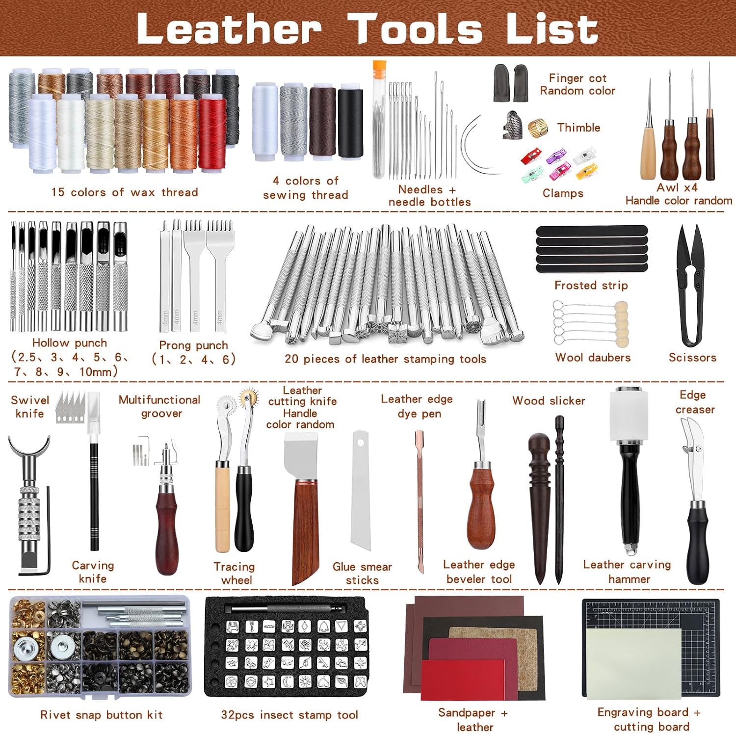 Leather Tooling Kit Leather Cr - Sewing Kit 评论和价格