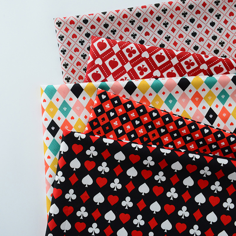 Ins Poker Element Cotton Digit - Textile For Sewing 评论和价格