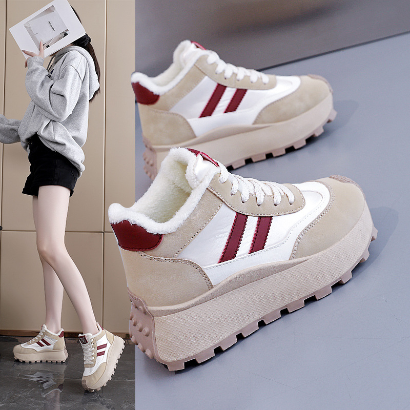 Winter Thick-Soled High-Top Wo - Sewing Fleece 评论和价格