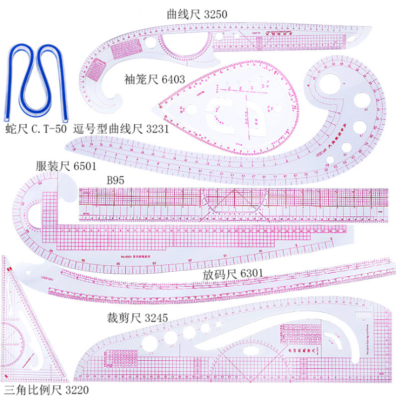 5/6/9pcs Set Tailor Measuring  - Textile Sewing Patterns 评论和价格