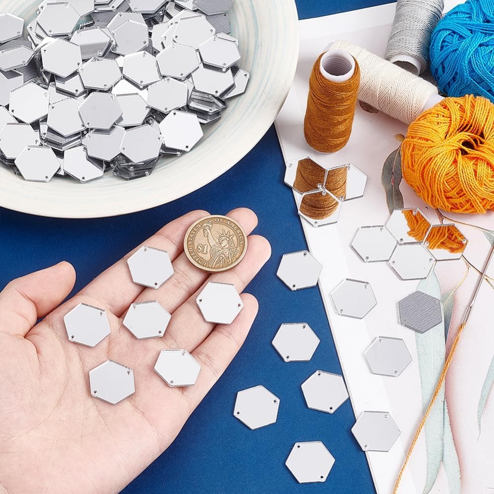 200pcs Hexagon Sew on Mirrors  - Sewing Kit 评论和价格