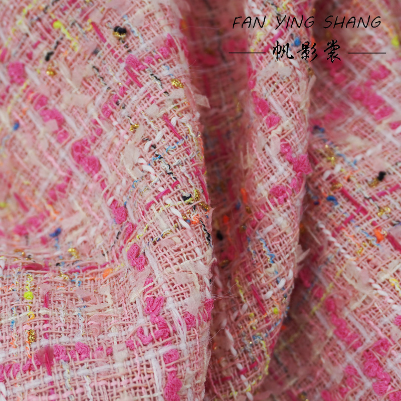 The Pink Plaid Tassel Cotton T - Sewing Tweed 评论和价格