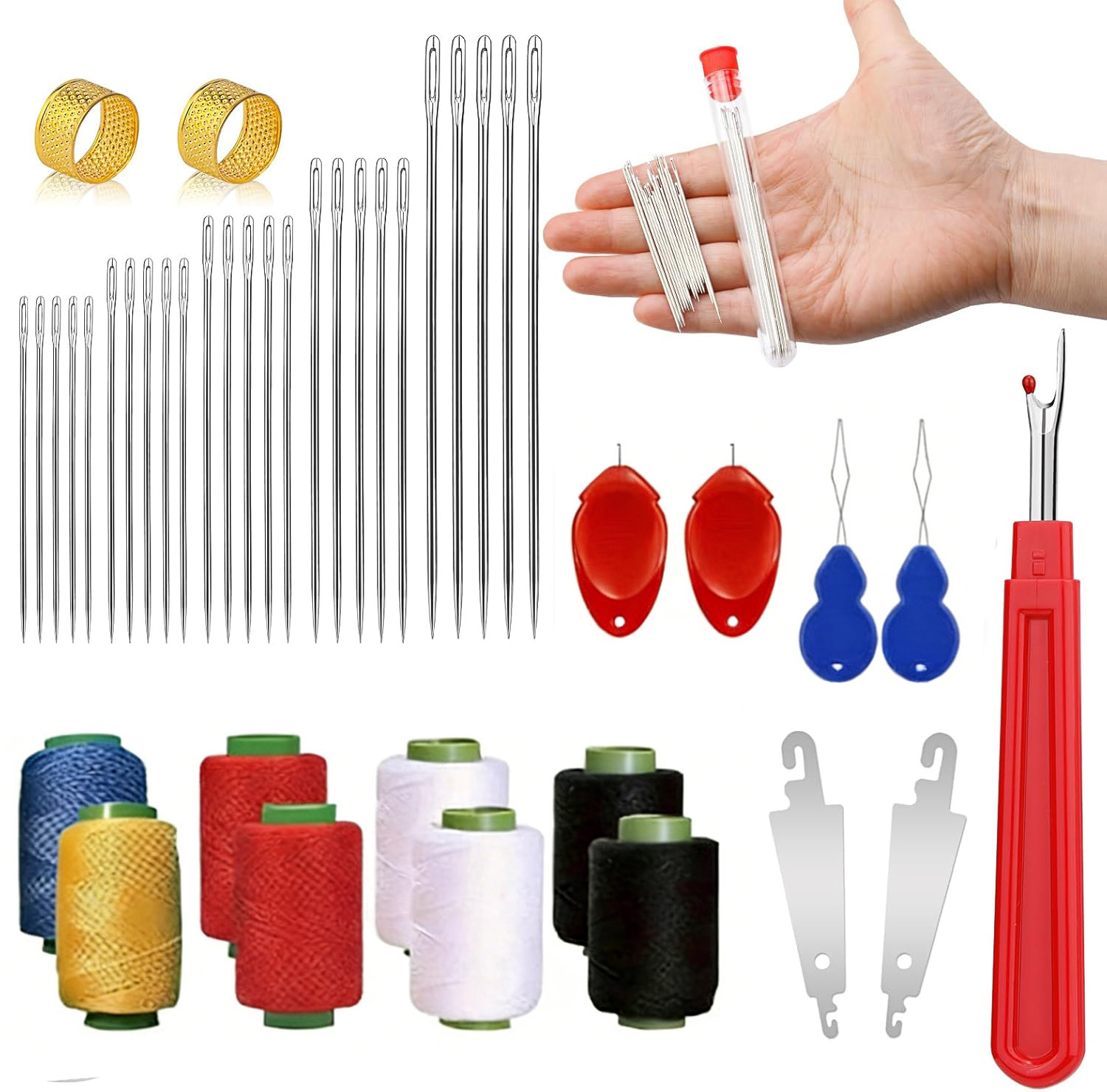 43pcs Big Eye Sewing Needle Ki - Sewing Garments 评论和价格