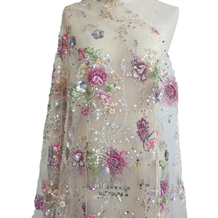 1M 120Cm Wide Luxury Beaded La - Textile For Sewing 评论和价格
