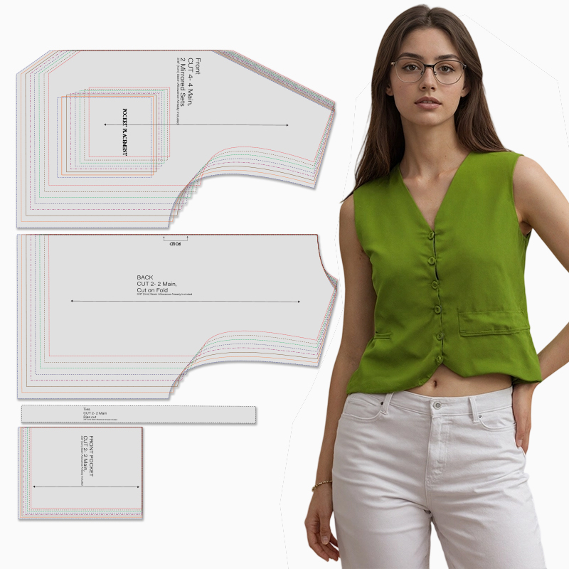 Sewing patterns for women's ve - Textile Sewing Patterns 评论和价格