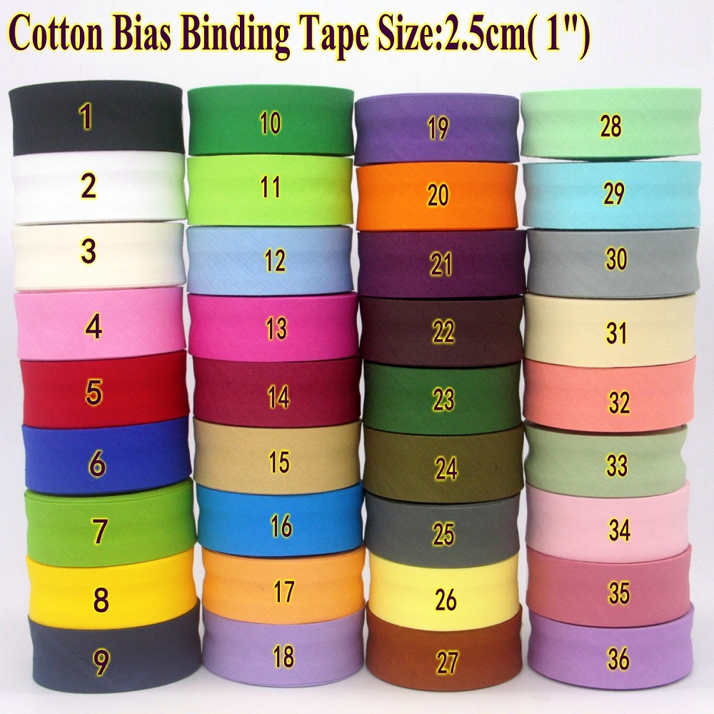 25mm Cotton Folded Bias Tape I - Binding Tape Bias 评论和价格