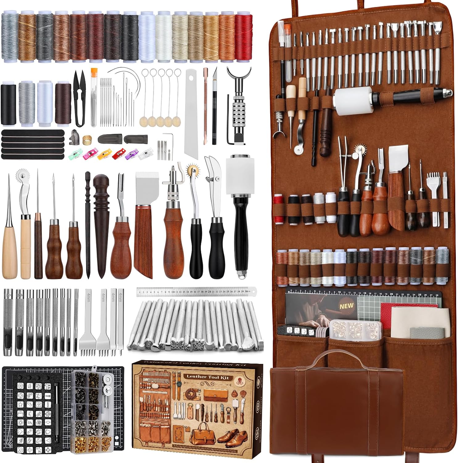 Leather Working Kit, Leather W - Sewing Kit 评论和价格