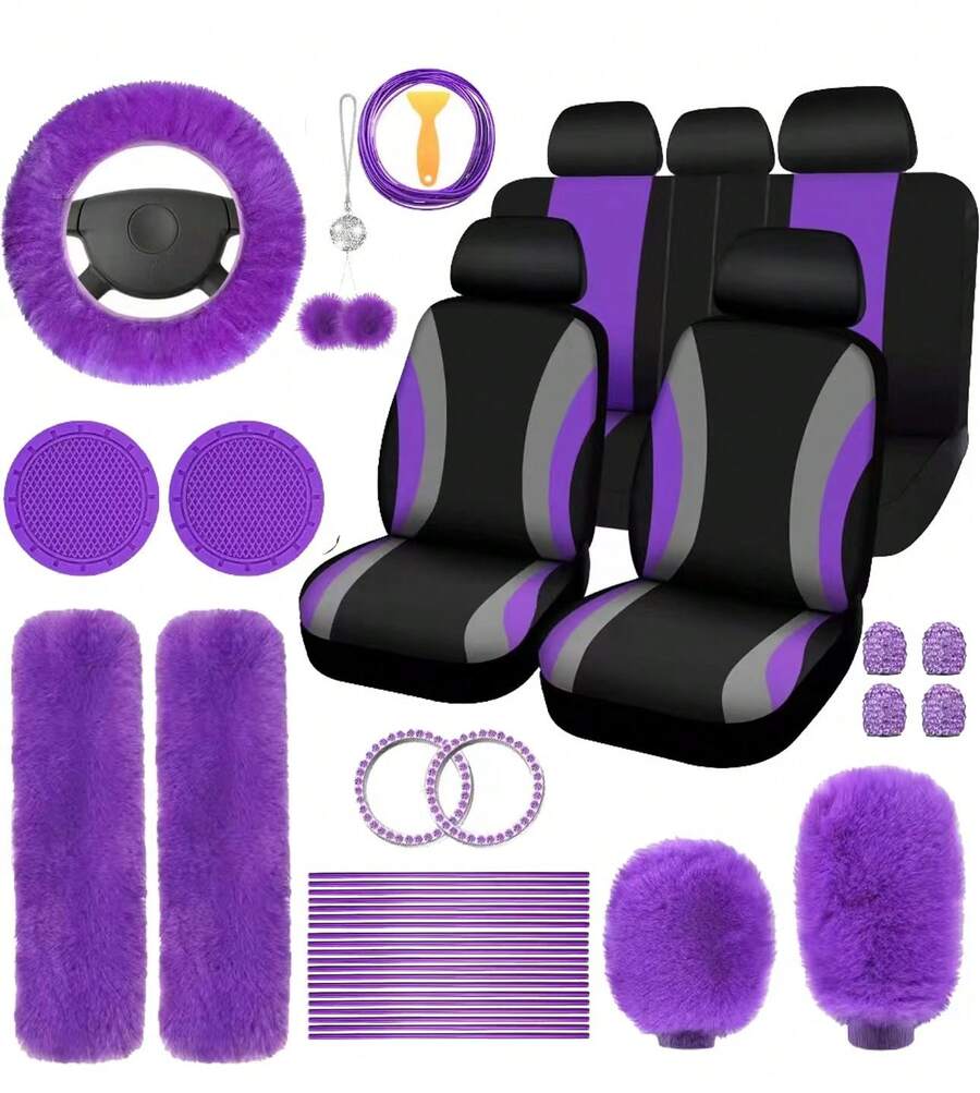 35-Piece Car Seat Cover Set Wi - Shoulder Pad Set In 评论和价格