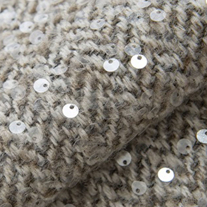 Light Grey With Sequin Yarn-Dy - Sewing Tweed 评论和价格