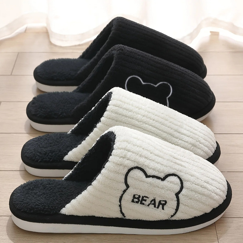 Winter Warm Plush Slippers Men - Sewing Fleece 评论和价格