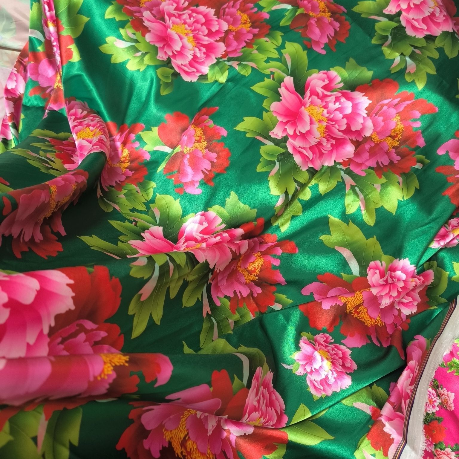 Satin Fabric Cloth without Ove - Textile For Sewing 评论和价格